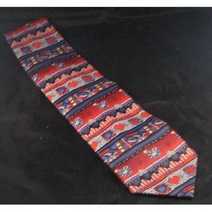Hearts & Packages Mens Necktie Red & Blue